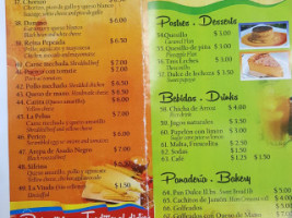 Alma Llanera menu