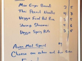 The Oracle Cook Shack menu