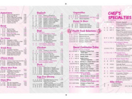 Chinatown Buffet menu