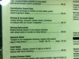 The Cottage menu