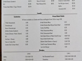 Kitchen Table Coffee And Food menu