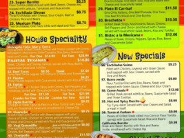 El Carrisal Mexican menu