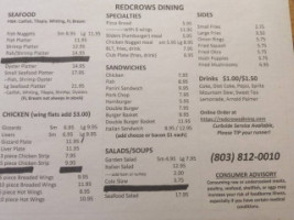 Redcrows Dining Llc menu