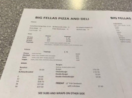 Big Fellas Pizza And Deli menu