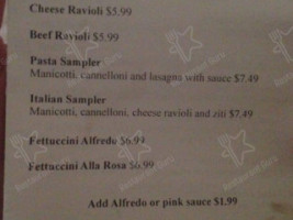 Benvenuti menu