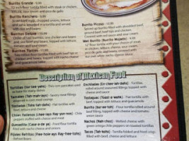 Fiesta Ranchera Mexican menu