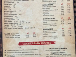 Sr Jose Mexican menu