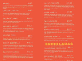 Vallarta's Mexican menu