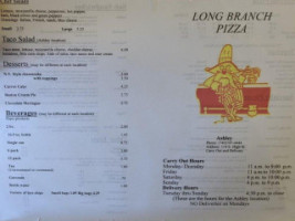 Long Branch Pizza menu