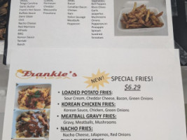 Frankie's Pizza menu