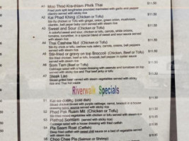 Riverwalk Thai Food menu