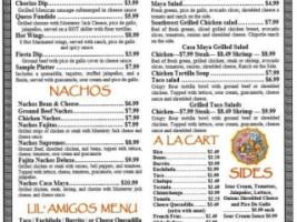 Casa Maya Mexican Grill menu