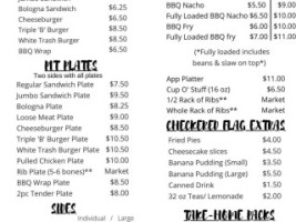 Vaughn’s Pit Stop Bbq menu