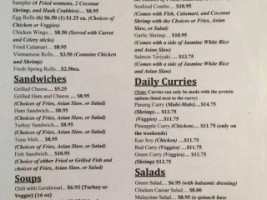 Noi's 2nd Street Café menu