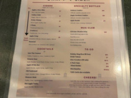 Star Cider menu