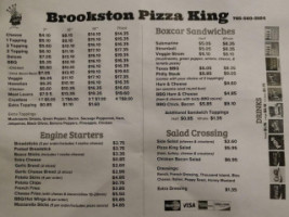 Pizza King menu