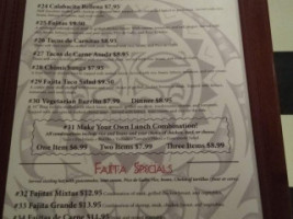 Los Patrones menu