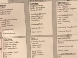 Simply Southern Cafe menu