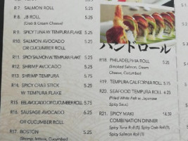 Tokyo Japanese Steak House menu