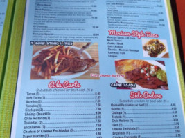 La Montaña Mexican menu