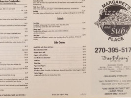 Margaret's Place menu