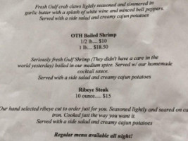 Off The Hook Marina And Grill Featuring Three Little Birds Smokehouse menu