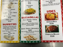 Lt's Tacos menu