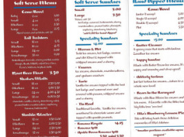 Mama Cow's Ice Cream Shop menu