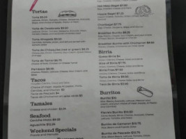 Flavia's Mexican Food menu