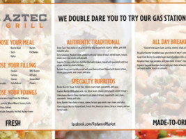 Aztec Grill S Cloverdale Blvd menu