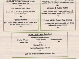 Segnette Landing Harbor Front Dining menu