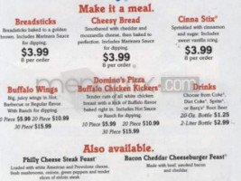 Hunt Brothers Pizza menu