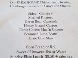 Farmhouse General Store And Cafe menu