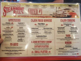 Steamboat Bill's Deridder, La menu