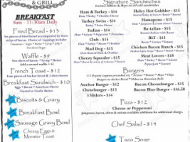 Anchor Grill menu