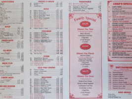 China King menu