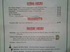 Big Ern's Grill menu