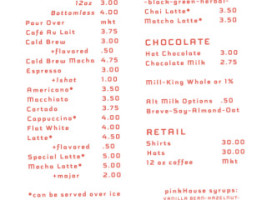 Mescalito Coffee menu