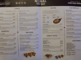 Nogal Mexican Grill menu