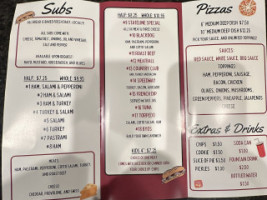 Stateline Subs Pizza menu