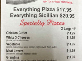 Mark Anthony Pizza menu