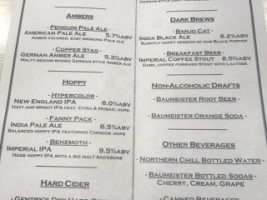 One Barrel Brewing Company Door County menu