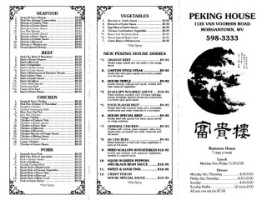 Peking House menu