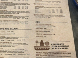 El Charro Of Fraser menu