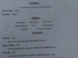 Gassaway City Diner menu