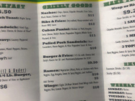 Grizzly Grille menu