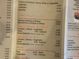 Mizu Sushi Hibachi menu