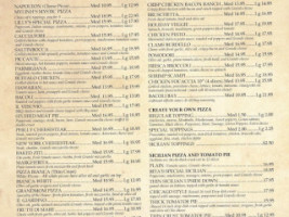 Mamma Rita's Pizzeria Italian Grill menu