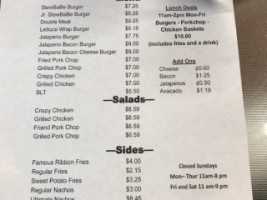 Stew Babes Grill menu