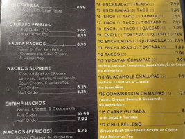 Taco Loco menu